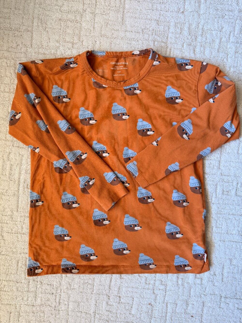 Tiny Cottons Bear long sleeve tee